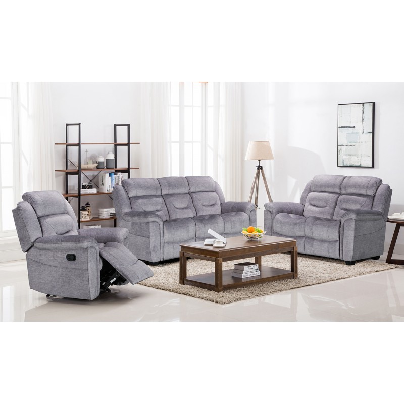 VL Dudley 3 Seater Fixed - Grey (Nett)